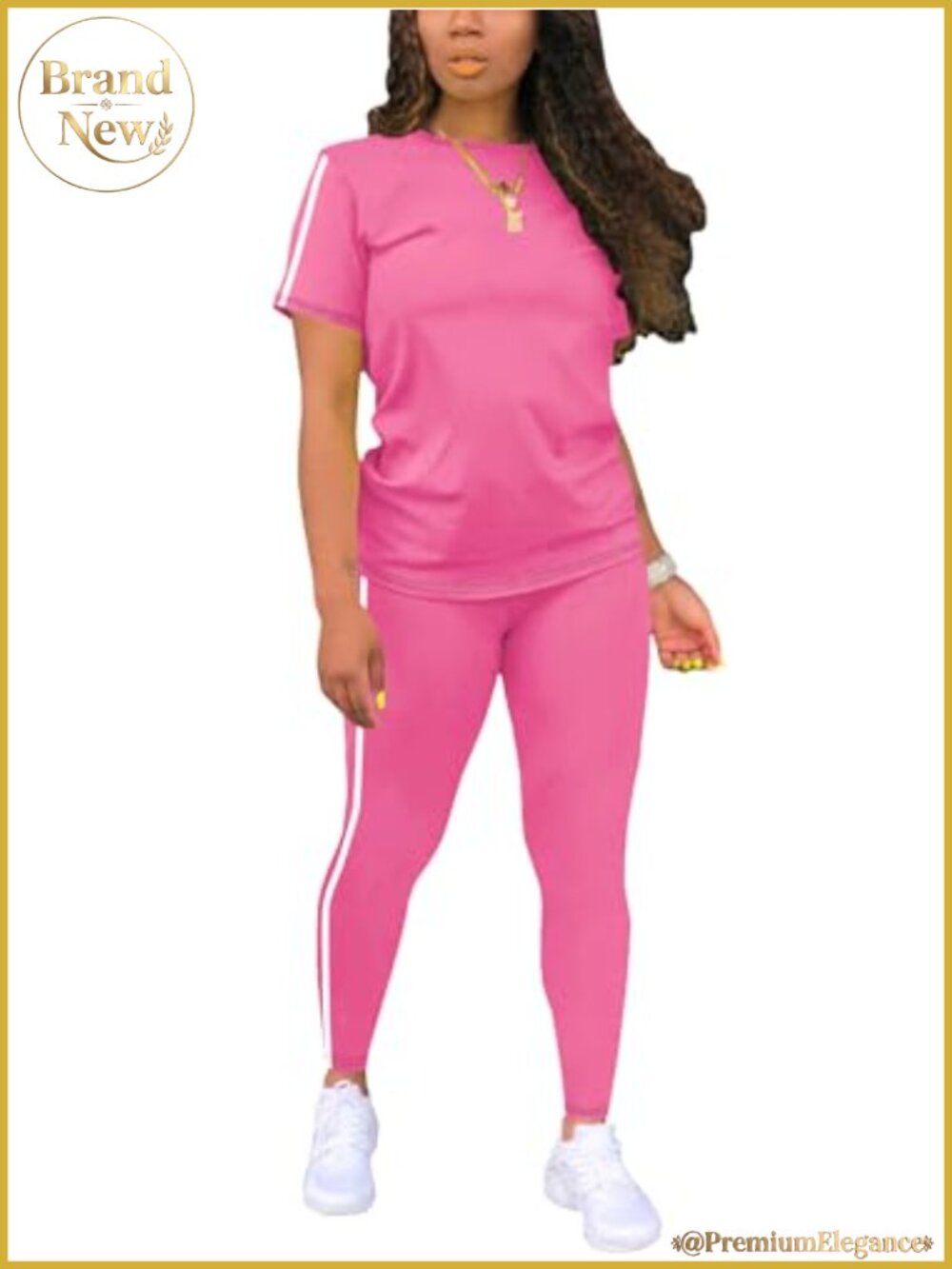 Women's 2 Piece Sweatsuit Set Short Sleeve Top & Long Jogger Pants Lounge